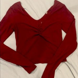 Burgundy Crop Top